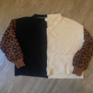 Black and white sweater